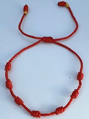 Red Flat Knot Bracelet